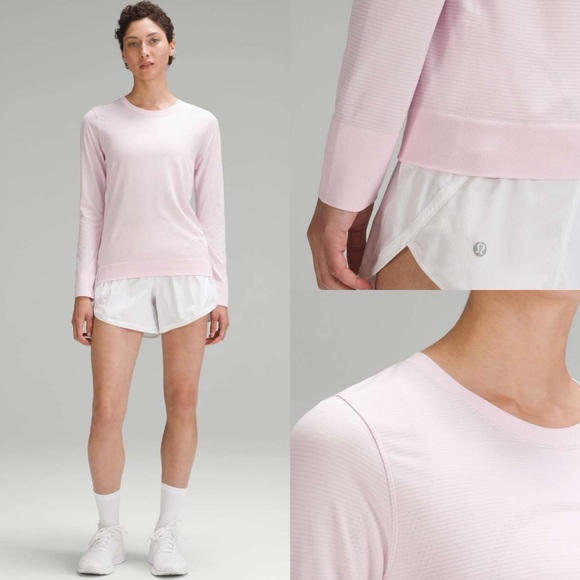 NEW Lululemon Swiftly Tech Long Sleeve Crew Neck Relaxed Fit Tee Womens 16 Pink - Picture 2 of 15